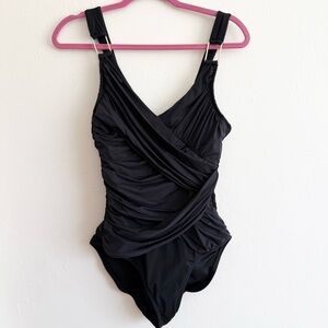 Spanx Tummy Control One Piece Swim in Black Size 6